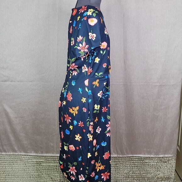 TAHARI Blue Floral Dress 16‎ - Picture 4 of 9